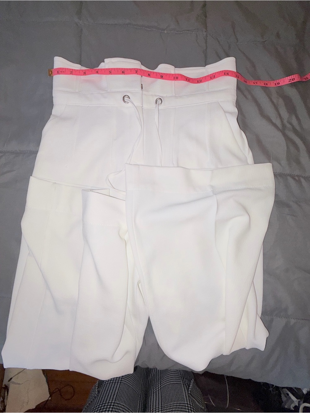 NWT 7th Avenue Design Studio NY & Company White Paperbag Wide Leg Pants Size 0 - Picture 5 of 8